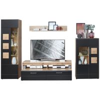 Hom`in VIACDIELNA OBÝVACIA STENA, čierna, farba duba