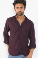 G710 DEWBERRY MEN'S SHIRT-BURGUNDY