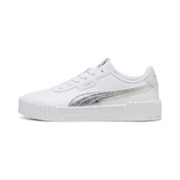 PUMA Carina 3.0 Metallisch Whisper Sneakers Damen, Schuhe, Weiß, 38.5