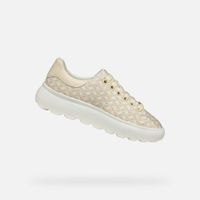 Cream women's sneakers Geox Spherica EC4.1 - Women's