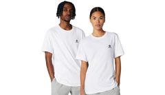 Converse Go-To Embroidered Star Chevron Standard Fit T-Shirt White Unisex - Tričká Converse - Biela - 10023876-A01-S - Size: S