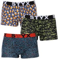 3PACK Pánské boxerky Styx art sportovní guma nadrozměr (3R12672) 4XL