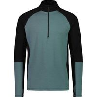 MONS ROYALE OLYMPUS HALF ZIP Мъжка технична тениска от мериносова вълна, тъмнозелено, размер