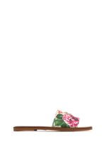 Floral Print Slides W/logo