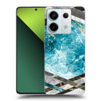 Silikónový prehľadný obal pre Xiaomi Redmi Note 13 Pro 5G - Blue geometry