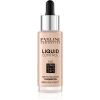 Eveline Cosmetics Liquid Control tekući puder s kapaljkom nijansa 002 Soft Porcelain 32 ml