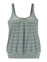 VENICE BEACH Tankini top  maslinasta / bijela
