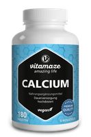 Calcium Tabletten hochdosiert vegan, 180 Tabletten für 3 Monate, 800 mg Kalzium-Carbonat pro Tagesdosis, Made in Germany | Vitamaze Sensilab