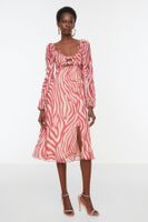 Trendyol Multicolored Chiffon Knot Chiffon Evening Dress