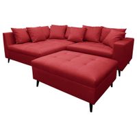 MID.YOU ROHOVÁ SEDACIA SÚPRAVA, textil, červená