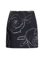 Aurora Printed Heavy Cotton Poplin Skirt