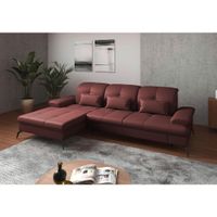 Sit & More ROHOVÁ SEDAČKA, textil, koža, červenohnedá