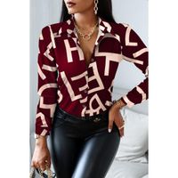 Elegantna Bluza S Uzorkom Slova Medelina, Bordo