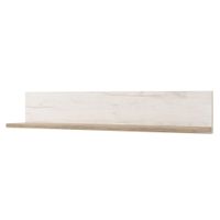 Ti'me NÁSTENNÁ POLICA, farba strieborného duba, 120/22/19,5 cm