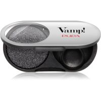 PUPA Milano Vamp! Radiant Baked Eyeshadow langanhaltender, schimmernder Lidschatten Farbton 301 Frozen Black - METALLIC 1 g