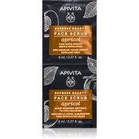 Apivita Express Beauty Gentle Face Scrub Apricot jemný čistiaci peeling na tvár 2 x 8 ml