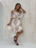 Edoti Strapless floral dress DL
