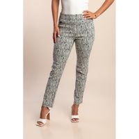 Bedruckte Hose, Schwarz-Weiß