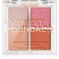 Revolution Relove Pocket Palette paleta sjenila za oči nijansa Sweet Sundae 4x0.72 g