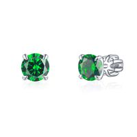 Olivie Strieborné 6mm náušnice PIPPI GREEN 7965