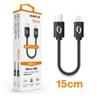Datový kabel ALIGATOR POWER USB-C/MicroUSB 15cm, černá