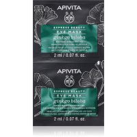 Apivita Express Beauty Eye Mask Gingko Biloba Maske für die Augenpartien gegen dunkle Kreise 2x2 ml