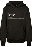 Kids Love Definition Hoody Black