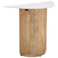 Livetastic KONZOLOVÝ STOLÍK, prírodná farba, biela, drevo, kameň, 100/76/40 cm