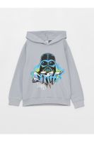 LC Waikiki Boys Hooded Star Wars Printed Long Sleeve Sweatshirt