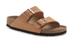 Birkenstock Arizona Vegan Birko-Flor Nubuck Narrow Fit Ženy - Sandály Birkenstock - Hnědá - 1025046-5.5 - Size: 5.5
