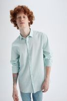 DEFACTO Slim Fit Long Sleeve 100 Cotton Shirt