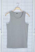 Trendyol Gray Slim/Tight Cut Ribbed Basic Sleeveless T-Shirt/Athlete