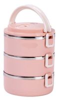 Obedár MagicHome LB933, 3 dielny, 3x 1500 ml, ružový, 20x15x6,2 cm