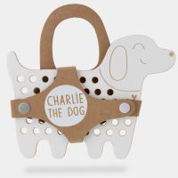 Milin Big Wooden Lacing Toy Dog Charlie розвивальна іграшка 15 cm x 20 cm x 0,7 cm 1 кс