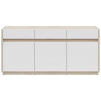 Hom`in ŠIROKÁ KOMODA, biela, farba duba, 173,5/80,8/42 cm