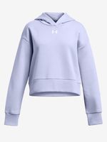 Under Armour UA Rival Fleece Crop Hoodie Sweatshirt Kinder Lila