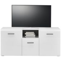 Hom`in SKRINKA POD TV, antracitová, biela, 140/64/42 cm