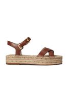 Lauren Ralph Lauren sandále na platforme dámske kožené Emeryn