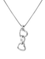Hot Diamonds Zamilovaný stříbrný náhrdelník Trio Triple Heart DP835 (řetízek, přívěsek)