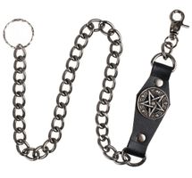 łańcuch Pentagram - Dark Silver