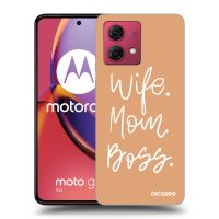 Silikónový prehľadný obal pre Motorola Moto G84 5G - Boss Mama