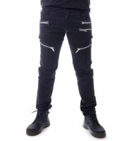 Herrenhose HEARTLESS - ALIHAN - BLACK SLIM FIT 32/32