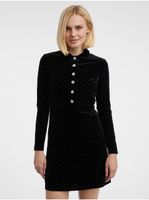Orsay Black Women's Patterned Velvet Dress - Women's