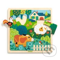 Na farme: drevené puzzle - puzzle z kategorie Maxi dílky