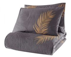 Prikrývka 200x220 + 2 vankúše plume - šedá