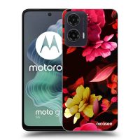Silikónový čierny obal pre Motorola Moto G35 5G - Dark Peonny