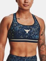 Under Armour UA Project Rock Bra Printed Sport Sutien Albastru