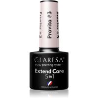 Claresa Extend Care 5 in 1 Provita bázis lakk zselés műkörömhöz regeneráló hatással árnyalat #3 5 g