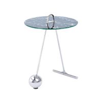 Kayoom PRÍRUČNÝ STOLÍK, čierna, strieborná