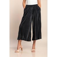 Elegante Bundfaltenhose, Schwarz